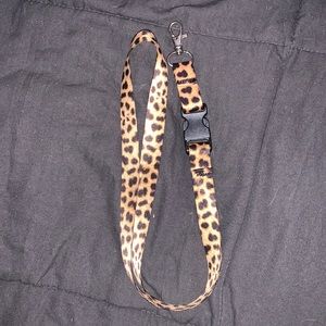 cheetah print lanyard